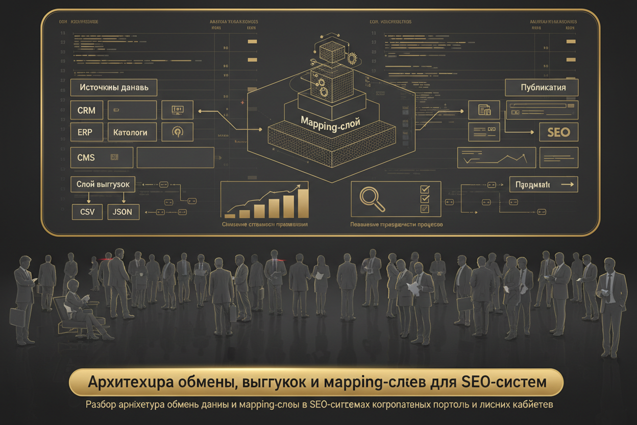 Архитектура обменов, выгрузок и mapping-слоев для SEO-систем: аудиторский разбор с планом исправлений