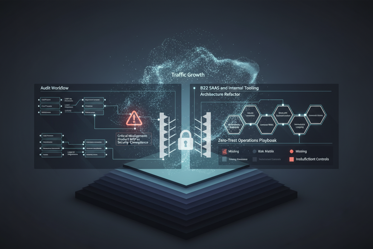 B2B SaaS and Internal Tooling Architecture Refactor Before Traffic Growth: A Zero-Trust Operations Playbook