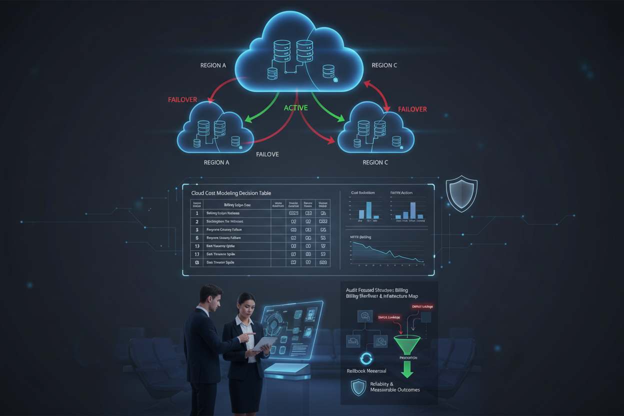 Cloud cost modeling: billing Edge-Case decision table for B2B corporate sales websites & Multi-Region failover readiness