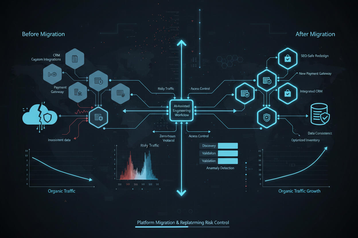 Platform migration and replatforming risk control for ecommerce platforms with custom integrations: an SEO-Safe redesign and migration implementation plan
