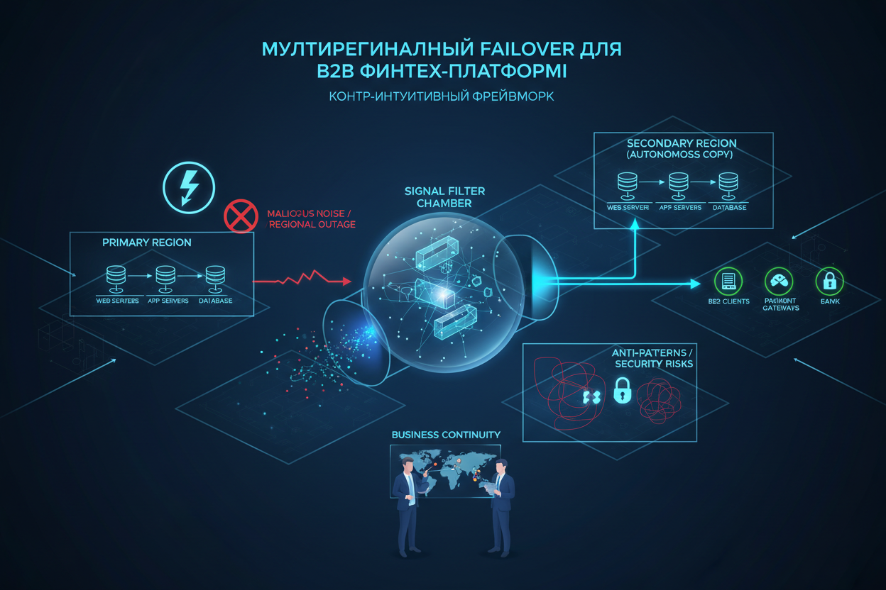 Мультирегиональный Failover для B2B Финтех-Платформы: Контр-интуитивный Фреймворк