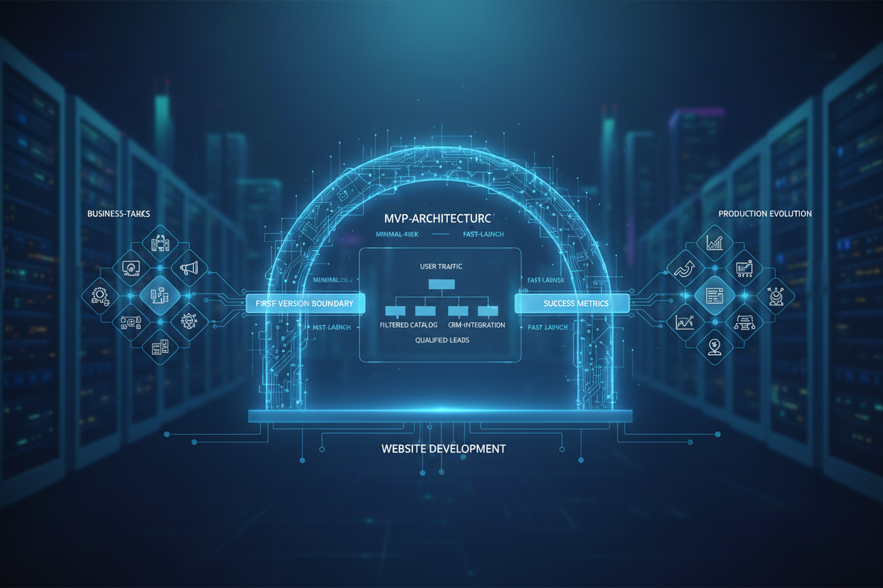 MVP-подход в разработке сайтов под бизнес-задачи: границы первой версии, метрики успеха и эволюция в production