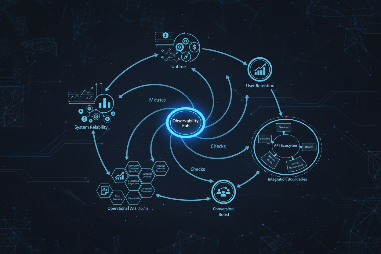 Observability: metrics, checks, and operational controls