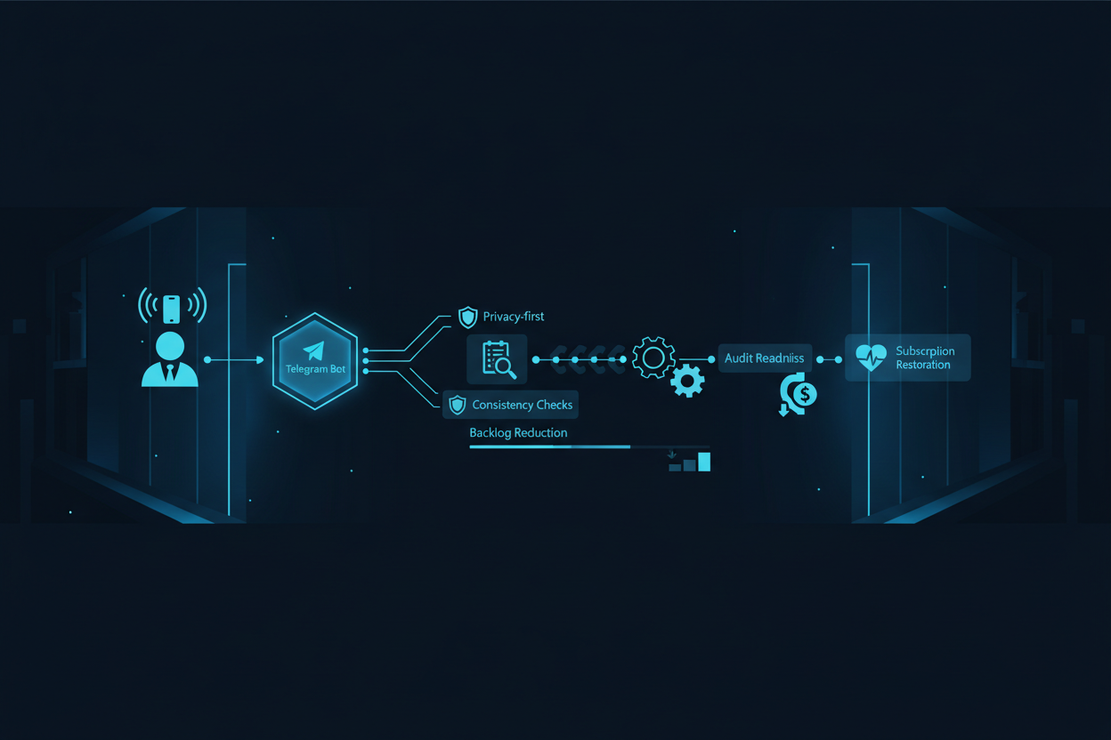 Runbook автоматизации поддержки через Telegram-бот: Audit Readiness и восстановление подписок