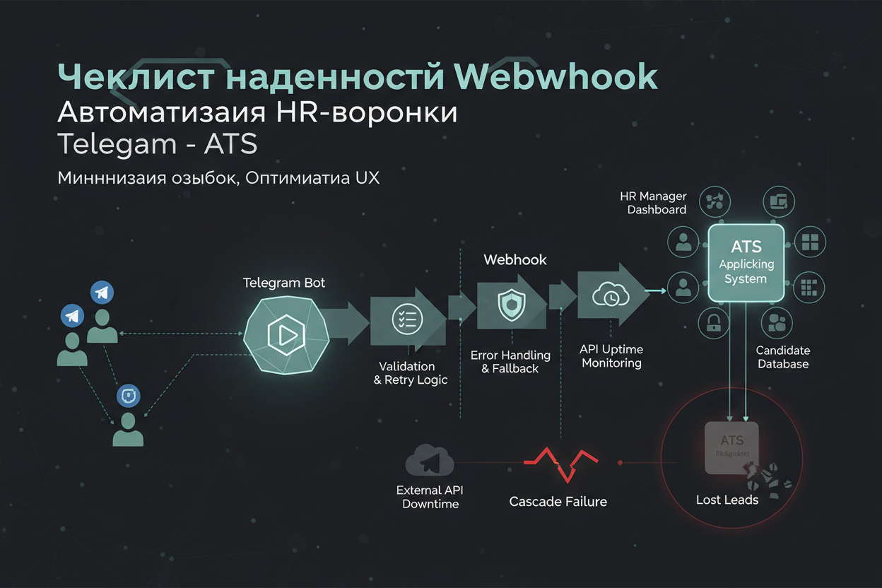 Чеклист надежности Webhook: автоматизация HR-воронки Telegram - ATS