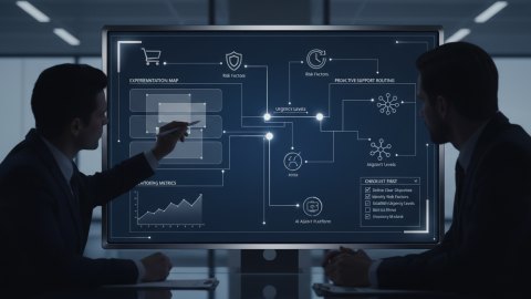 AI agent automation checkout optimization: experiment map for proactive support routing