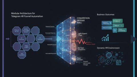 Modular architecture for telegram HR funnel automation: AI knowledge assistant rollout with agile support triage
