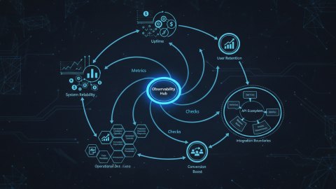 Observability: metrics, checks, and operational controls